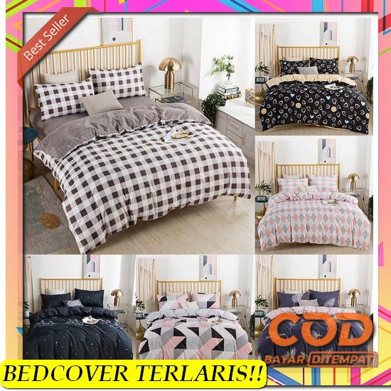 Bedcover Set Seprai Rumbai Ukuran 120X200 | Motif Coustom Sprei Katun Set Wemarry Sarung Bedcover Ta