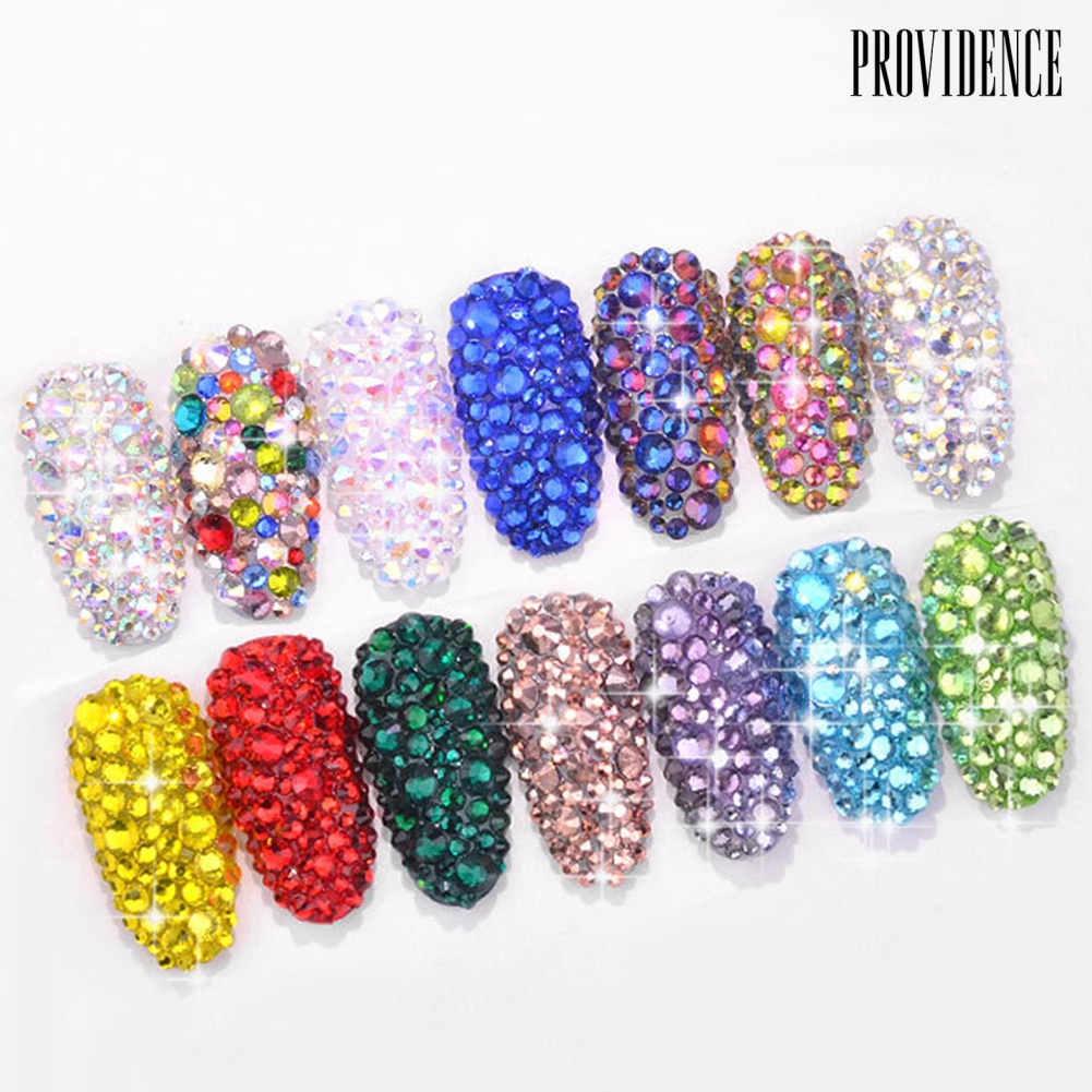 Providence 1440Pcs Nail Art Tips Rhinestone Glitter Faux Diamond 3D Manicure DIY Decoration