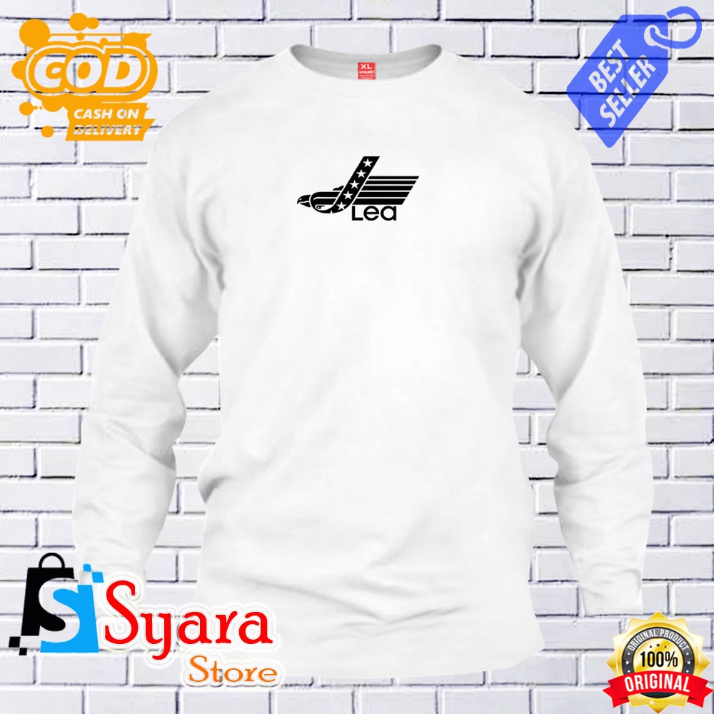 Kaos Motif Distro/Kaos Murah/Kaos Lengan Panjang Lea Hitam/Baju Pria-Wanita/Tshirt