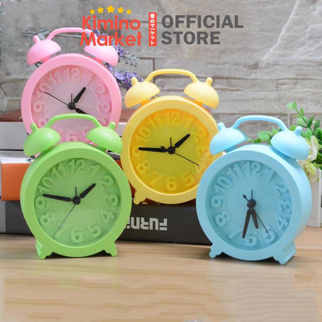 Jam Beker Alarm Jam Meja Kamar Weker Polos Jam Tidur