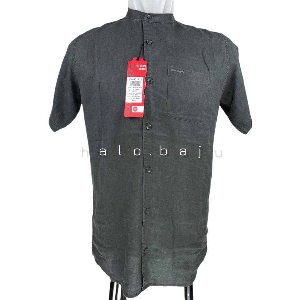 OXYGEN DENIM ORIGINAL (208-301331) KEMEJA OXYGEN - SHIRT OYGEN - KEMEJA KERAH SHANGHAI OXYGEN