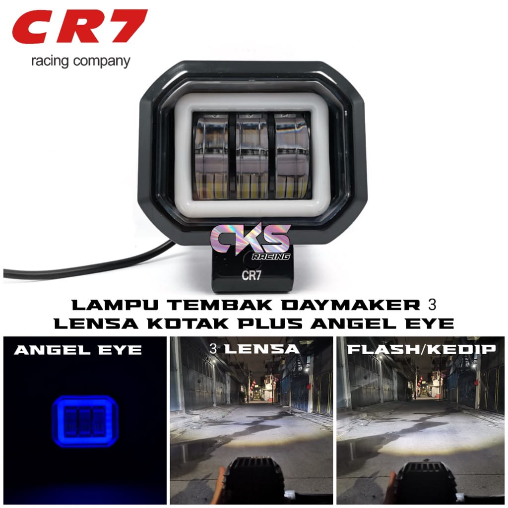 lampu tembak LED cwl daymaker 3 mata k30 kotak lampu tembak