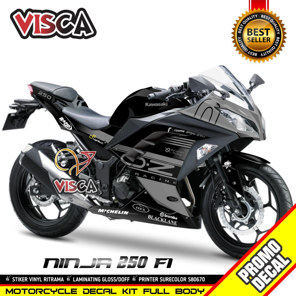 Decal Ninja 250 Fi Full Body Stiker Ninja 250 Fi Full Body Striping Ninja 250 Fi Variasi OZ
