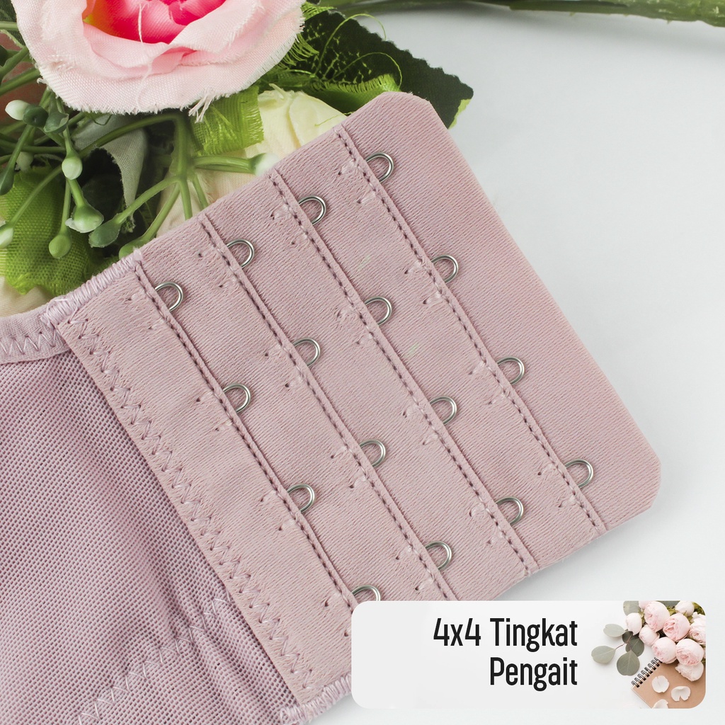 Bra Bh Sexy Tanpa Kawat Tanpa Busa Bahan Katun Motif Renda Brokat Bunga Cantik Elegan -188