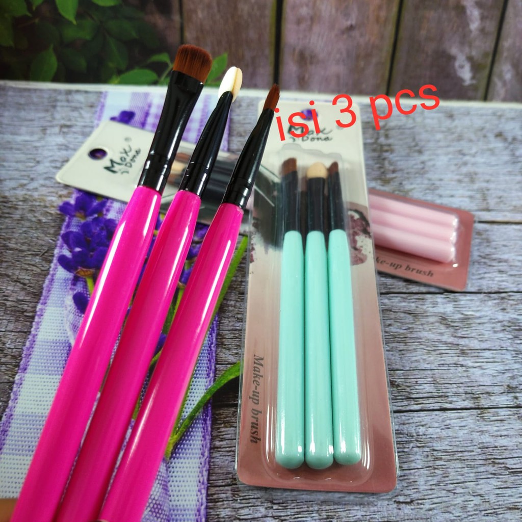 Kuas Make Up Set Murah isi 3 pcs/Kuas alat make up murah /kuas wajah/alat Make Up Kuas Eyeshadow