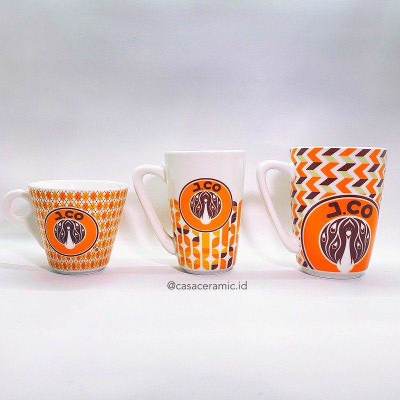 MUG GELAS AIR MINUM JCO ORANGE
