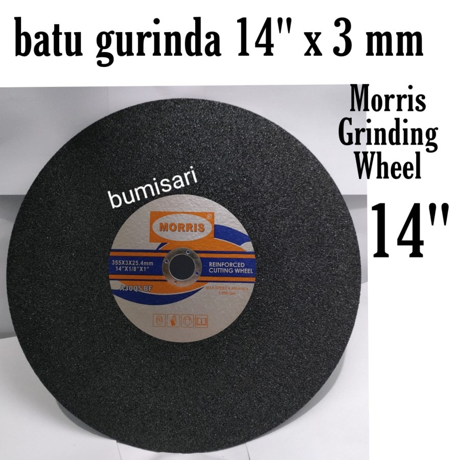 Batu gurinda 14&quot; x 3 mm Morris grinding wheel / batu gurinda 14&quot; murah