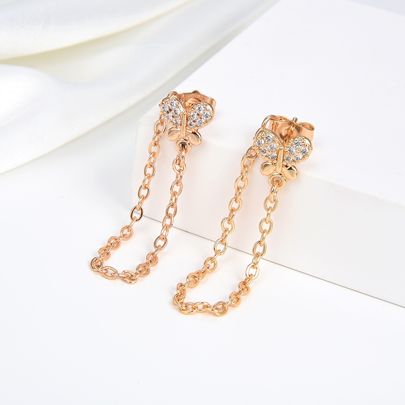 anting titanium wanita emas muda anti karat dewasa tusuk korea asli panjang dan luntur korea style selamanya dewasa 100-108e