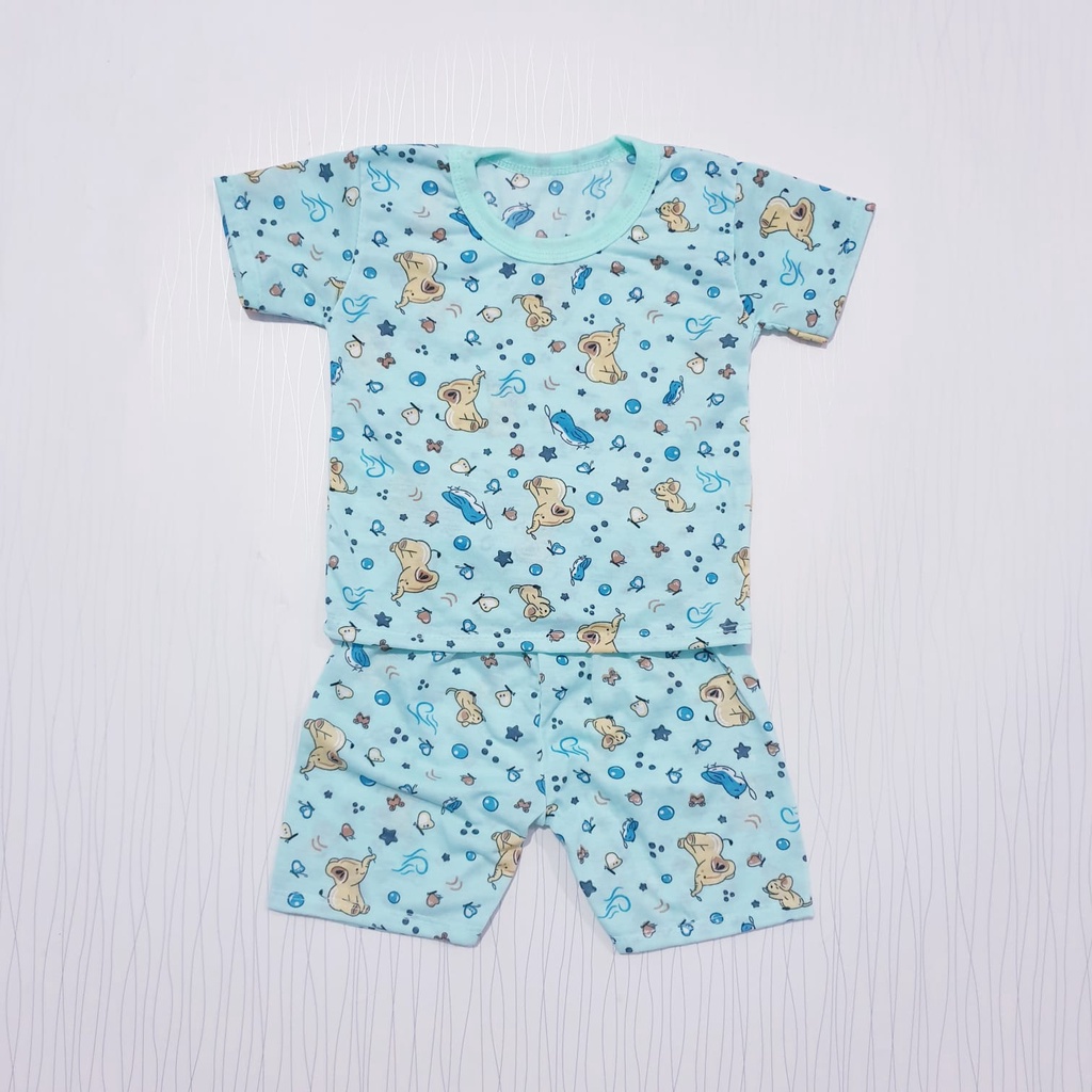 Setelan Anak Motif Gajah 0-12 Bulan Cyandclothing