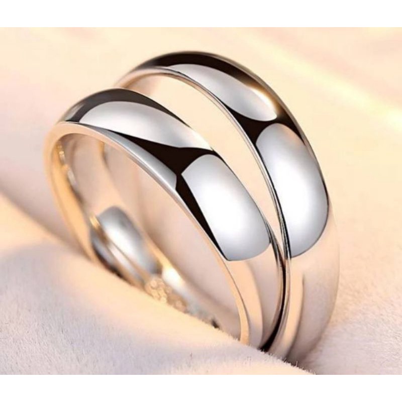 Cincin Titanium / Cincin Titanuim Siver / Cincin Tunangan Kawin / Titanium Silver Polos