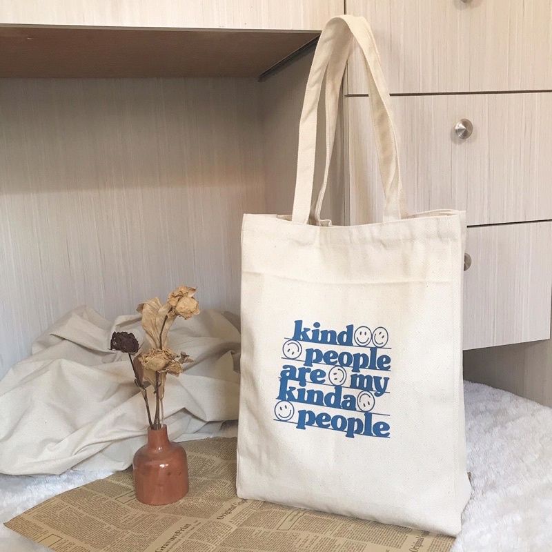 Totebag Kanvas (POTRAIT) Treat People &amp; Kind People (crbn_cloth)