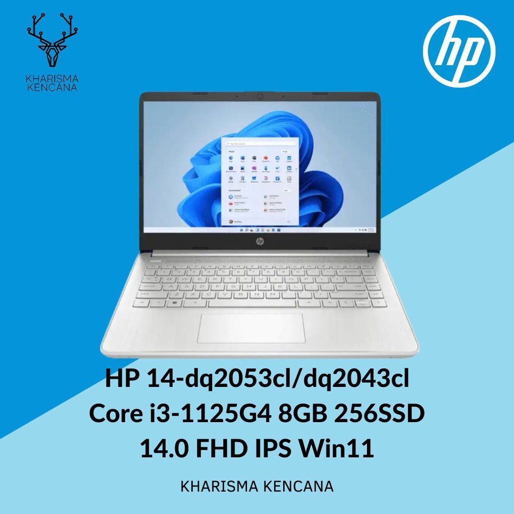 HP 14-dq2053cl/dq2043cl Core i3-1125G4 8GB 256SSD 14.0 FHD IPS Win11