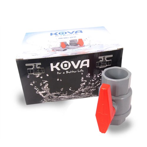 KOVA Ball Valve PVC Sock 1-1/2 Inch Stop Kran 1.50 Inchi Air Plastik Engkol