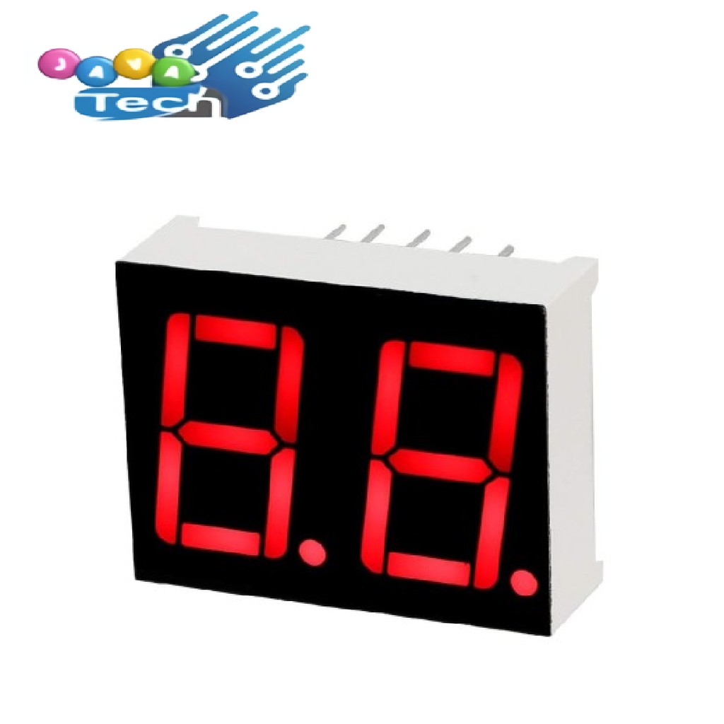 Seven Segment Display 7 Segment Merah 0.56 Inch 2 Digit