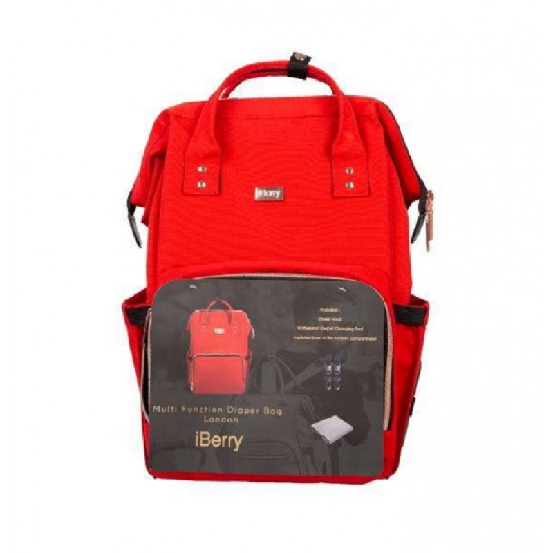 iBerry 2 in 1 London Diaper Bag Tas Popok Bayi - Red