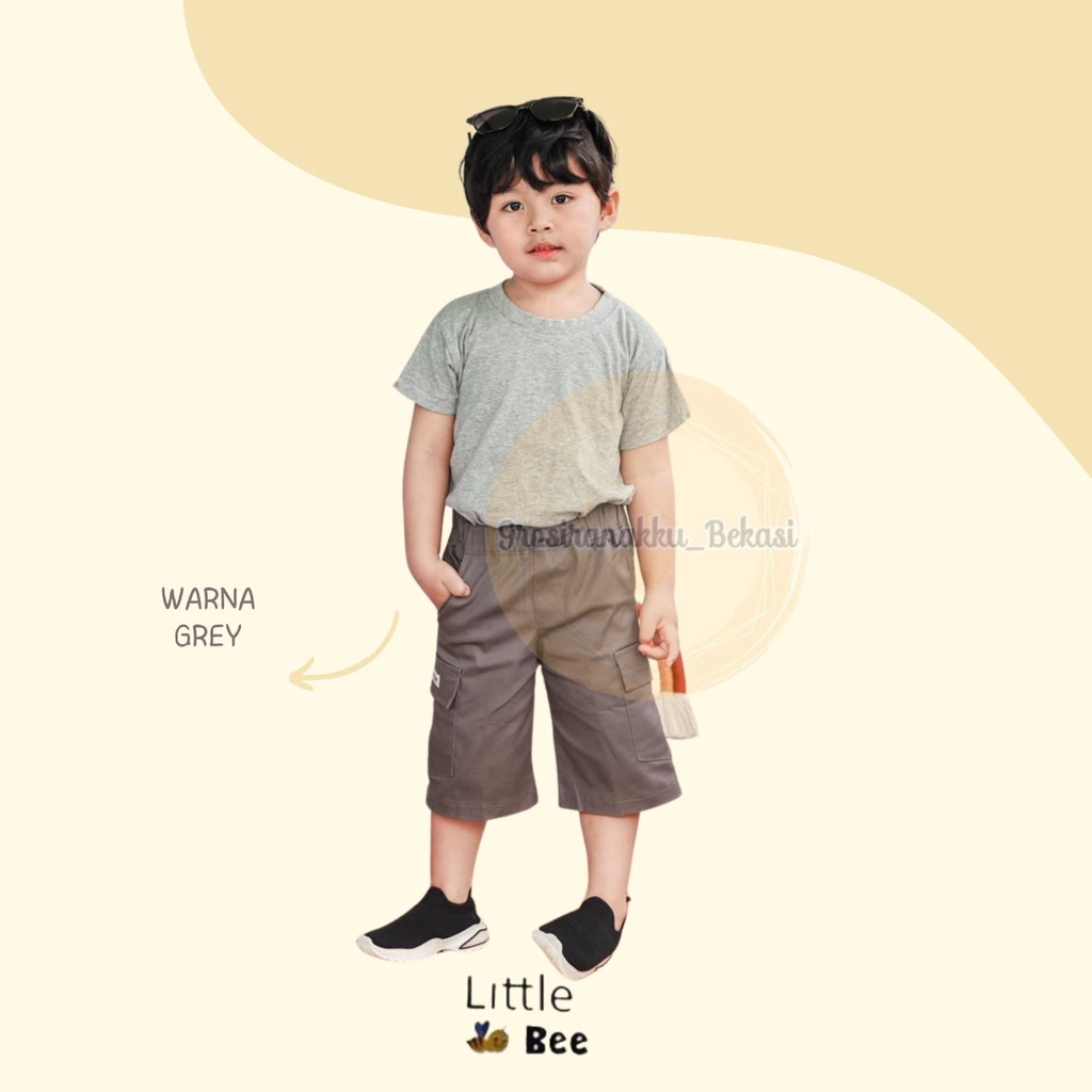 Celana Anak Cargo Pendek Littlebee Size 1-5Tahun