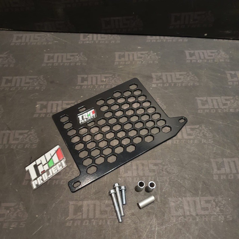 Cover Radiator TZM Project Hexagon Yamaha Aerox Hitam