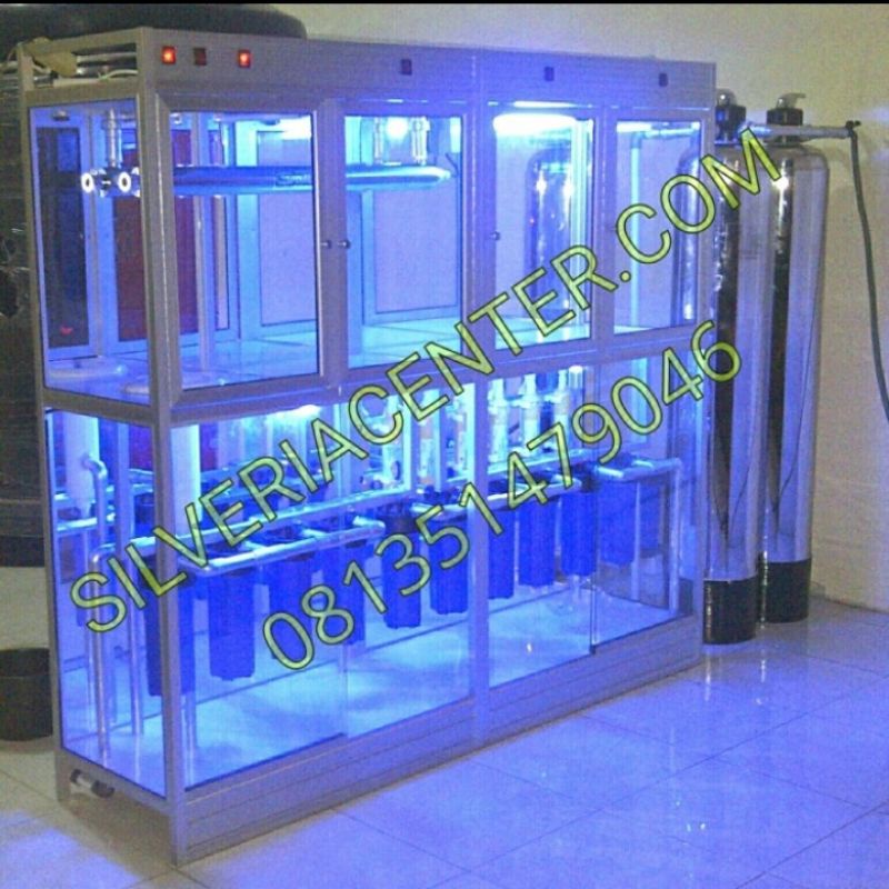 3 in 1 bio ozon mineral 2tabung mesin alat depot air minum isi ulang galon baru tanpa tandon( BISA C