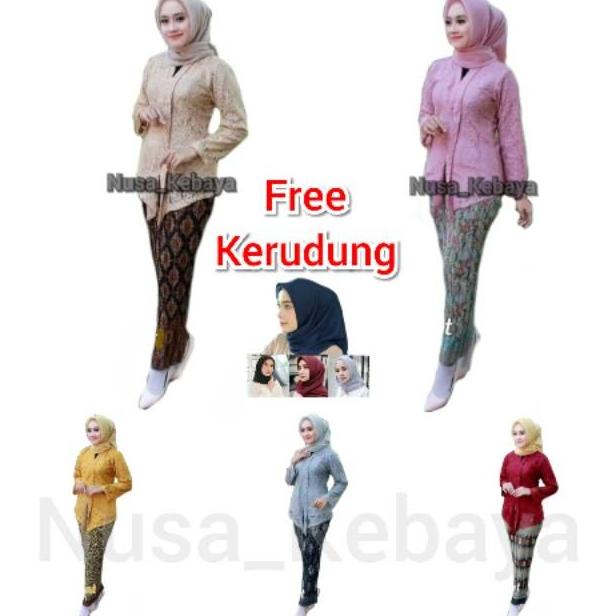 Stelan Kebaya Kartini Kebaya Modern Kebaya Floy Kutubaru Kebaya Brukat Import