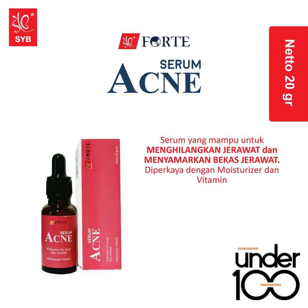 ❤ UNDER100 ❤  SYB Forte Red Jelly Glow Serum | Gold Acne Vitamin C Aloe Collagen Face Serum 20g | BPOM