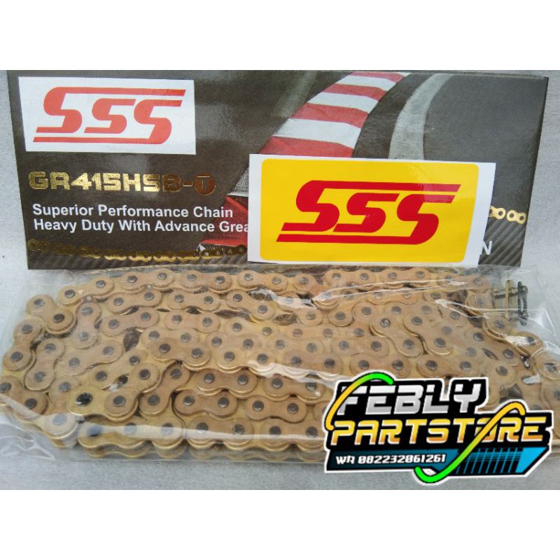 RANTAI SSS GOLD 415 HSBT 120L 130L RANTAI TRIPLE SSS 415 HSBT 120L 130L GOLD RANTAI GOLD CB GL MP FI