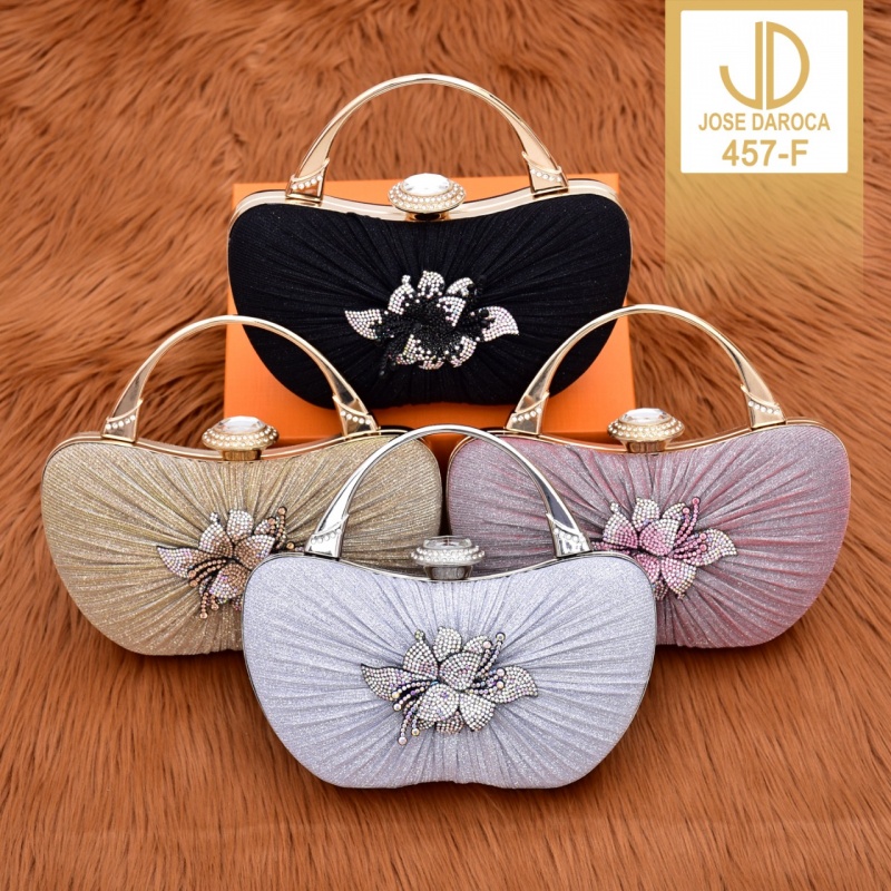 TAS PESTA JOSE DAROCA CLUTCH FLOWERS ~ 457-F ~ ORIGINAL