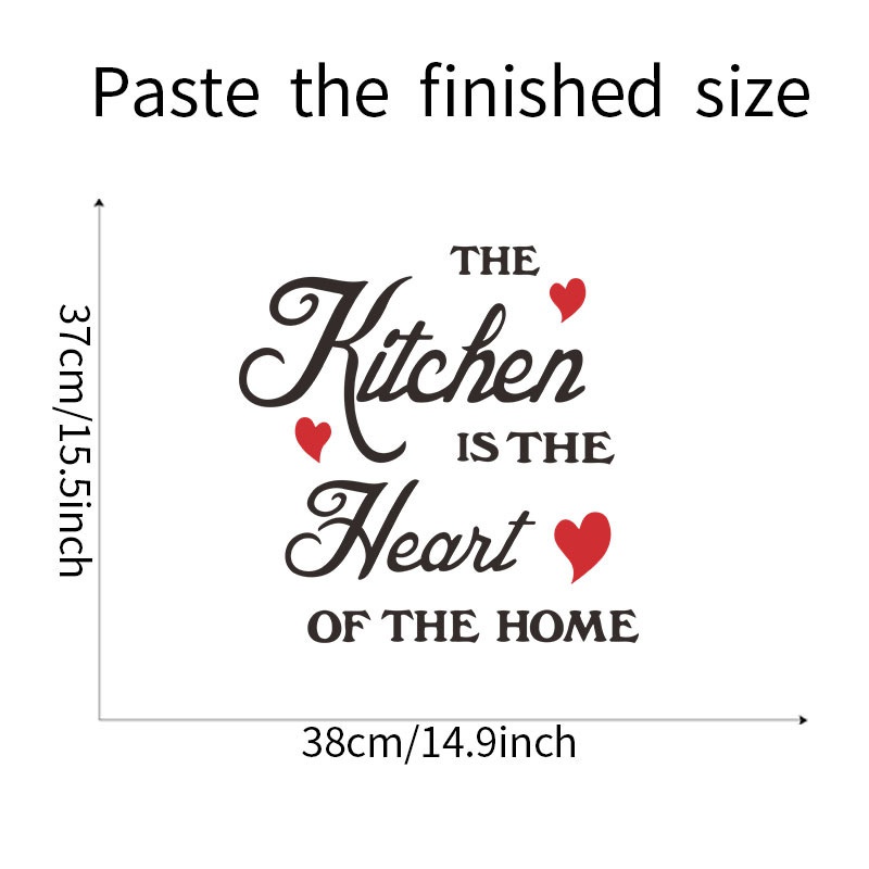 Stiker Dinding Desain Slogan Bahasa Inggris Untuk Dekorasi Dapur