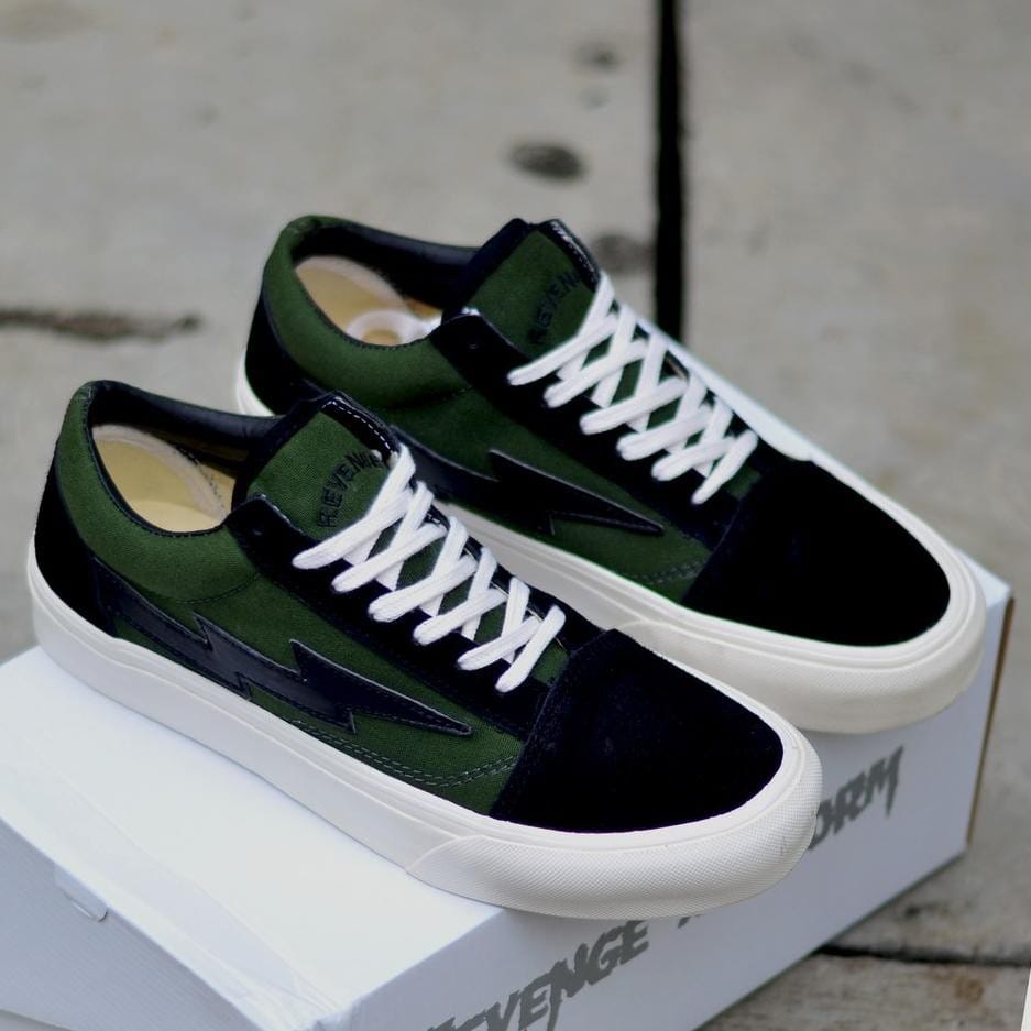 SEPATU REVENGE X STROM ARMY HITAM OG SEPATU SNEAKERS PRIA SNEAKERS WANITA SEPATU SNEAKERS IMPORT STILE KEREN