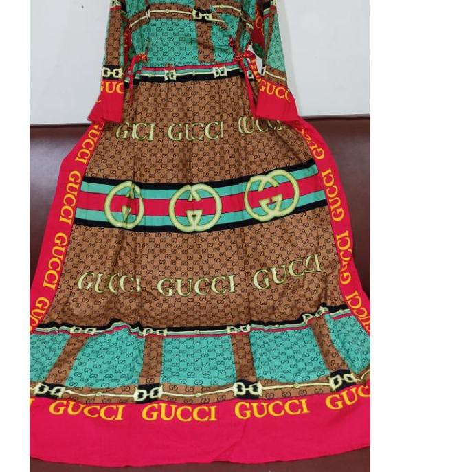 ♥HARGA GROSIR♥ Rayon VISCOSE Premium Longdress Selempang tgn 3/4 / Daster selempang tali 4 