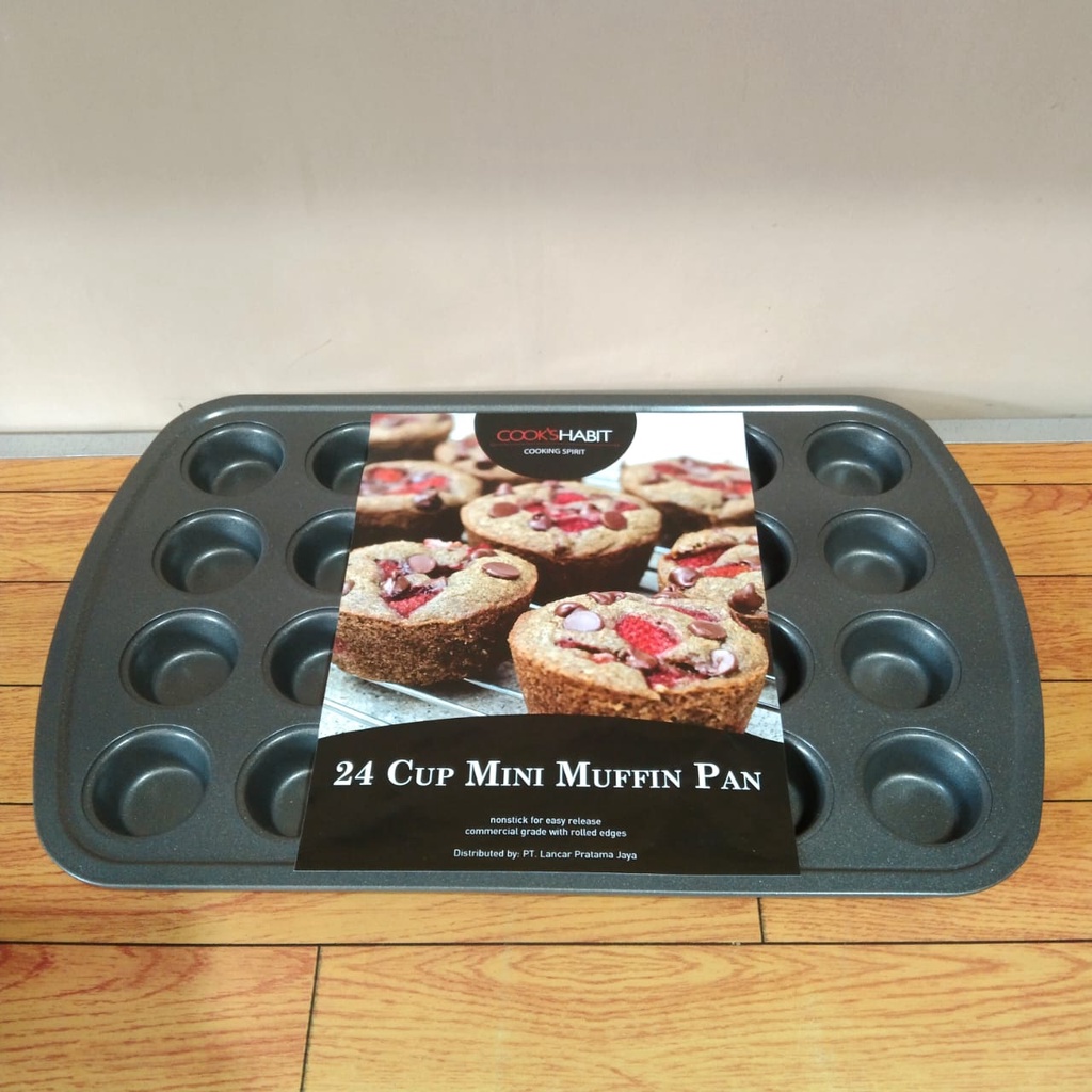 Cooks Habit 24 Cup Mini Muffin Pan Mini pan cheesecake muffin and xes Muffin Muffin And Xes 30ml muf