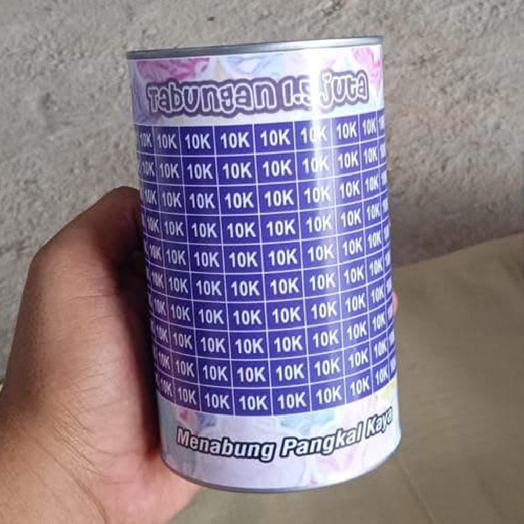 [✅COD] Celengan Tabungan Target Viral Kaleng Buka Tutup Unik Custom Karakter Nabung Anak Murah-1,5 JUTA (10K) BIASA