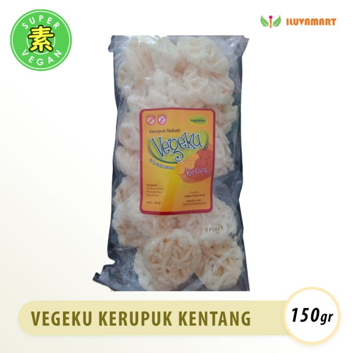 

NEW Kerupuk Kentang Vegeku 150gr Kerupuk KERITING MINI VEGEKU Vegan