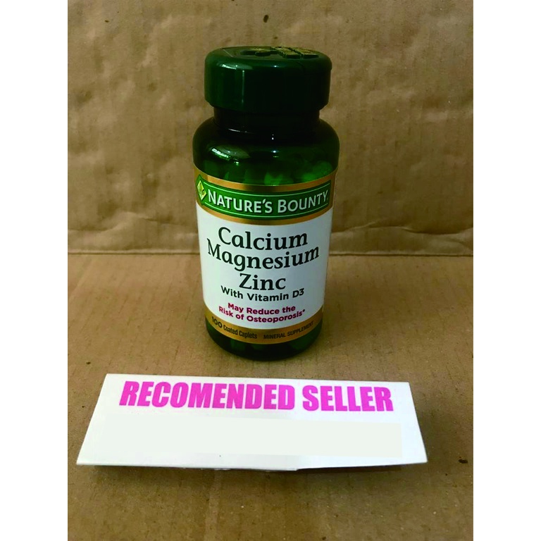 Nature 's Bounty Magnesium Calcium Zinc Vitamin D3 Repack Per 1pcs