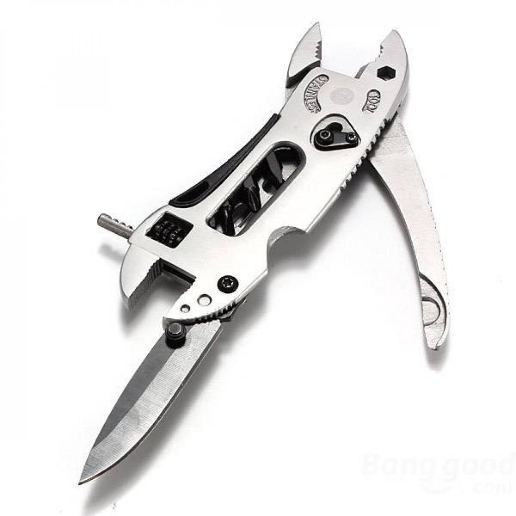(100% BARANG ORI) KNIFEZER Kunci Pas Swiss Army Knife Wrench Plier EDC Multifungsi MPG05