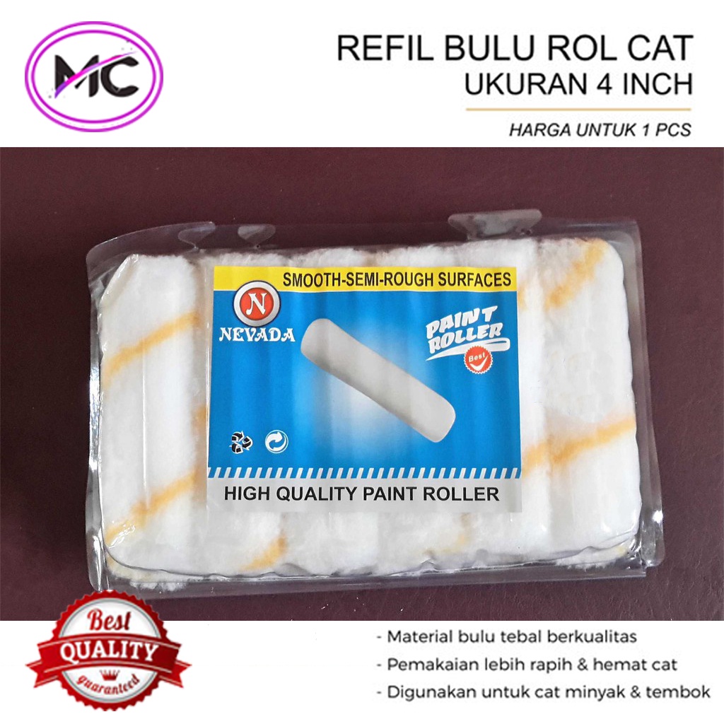 Bulu Roll Cat Tembok Dinding Kuas Rol Kapal Kecil Refill Bulu Halus Roller Isi Ulang Waterproofing Murah