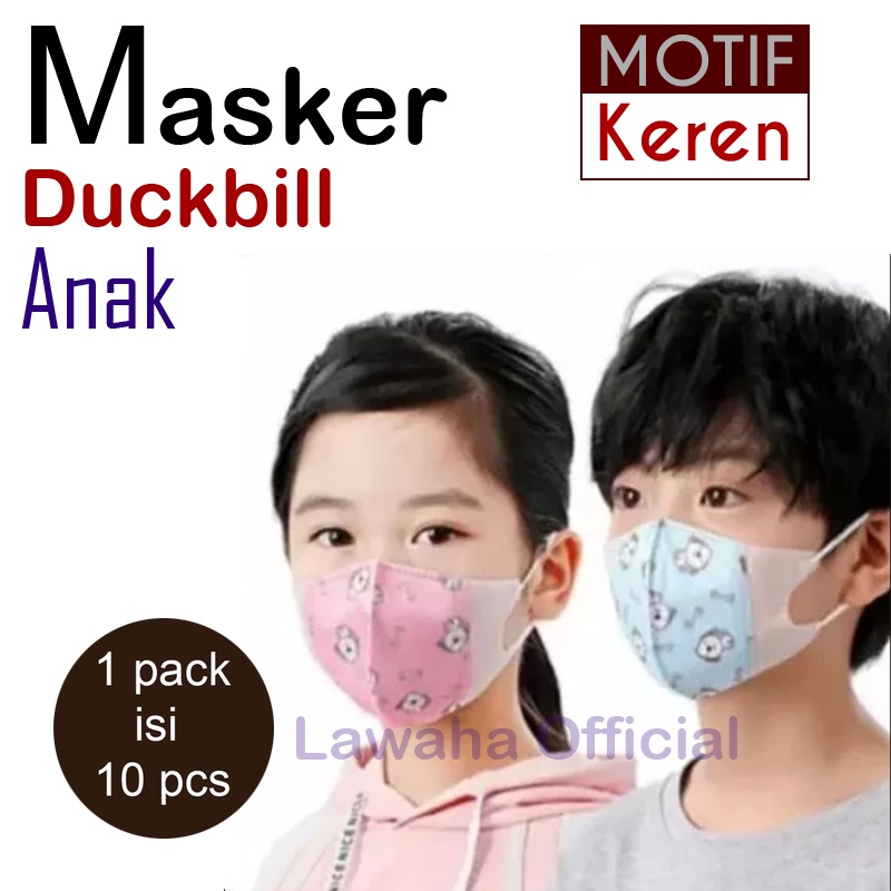 MASKER DUCKBIL ANAK 3PLY EARLOOP MASKER DUCKBIL ANAK MOTIF MURAH MASKER ANAK MOTIF DUCKBIL ANAK MURAH