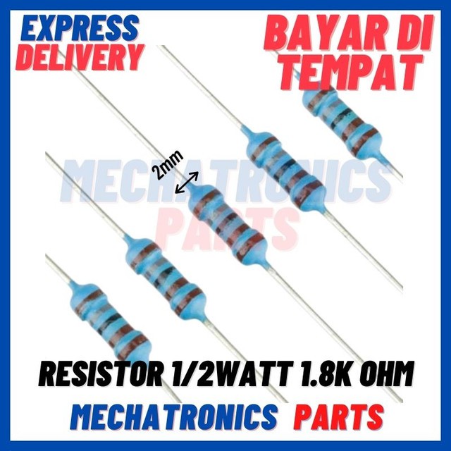 [PAS-9479] RESISTOR 1/2WATT 1.8K OHM