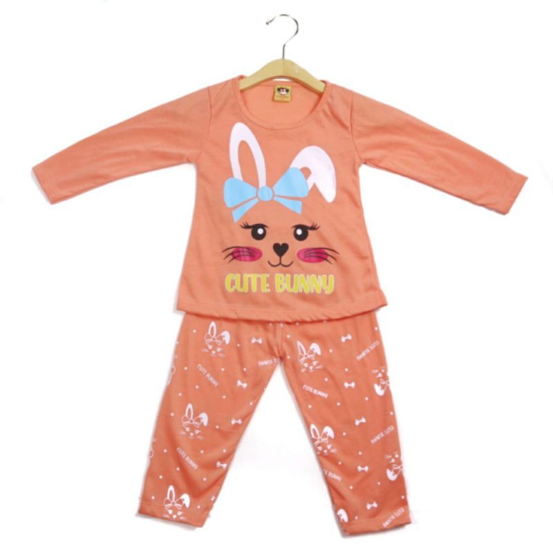 SETELAN SIKUNING PAKAIAN BAJU ANAK PEREMPUAN 2-7 TAHUN MOTIF CUTE