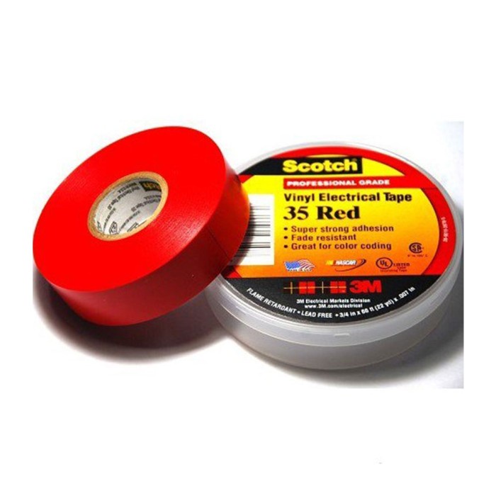 

Lucu 3M 1500 Gu Vinyl Electrical Tape Red(7100185211)-7100020738 Gilaa!!!