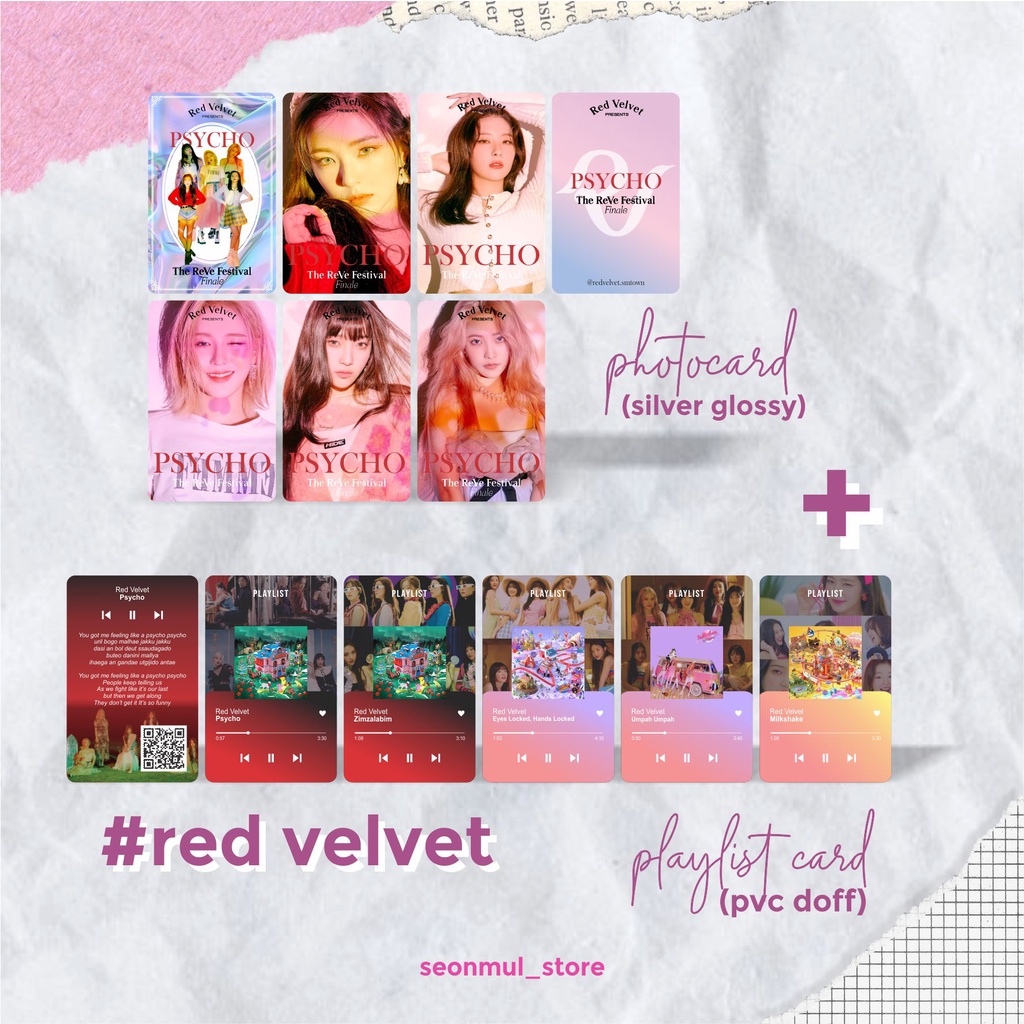 TERMURAH!!! [PAKET RECEH] PHOTOCARD PC BTS BLACKPINK RED VELVET AESPA / PLAYLIST CARD KPOP