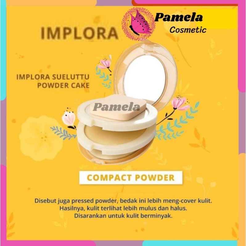 ❤ PAMELA ❤ BEDAK IMPLORA COMPACT POWDER 3 IN 1 SUELUTTU POWCAKE