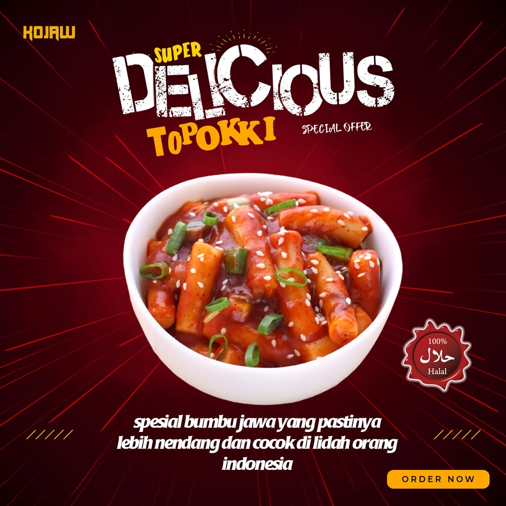 

TOPPOKI HALAL TTEOKBOKKI INSTAN TOPOKKI MOZARELLA FROZEN FOOD MAKANAN KOREA | KOJAW OFFICIAL