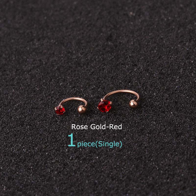 1piece Horseshoe Ring 20G Cartilage Earrings Daith Pinna Helix Piercing C Shape Stainless Steel