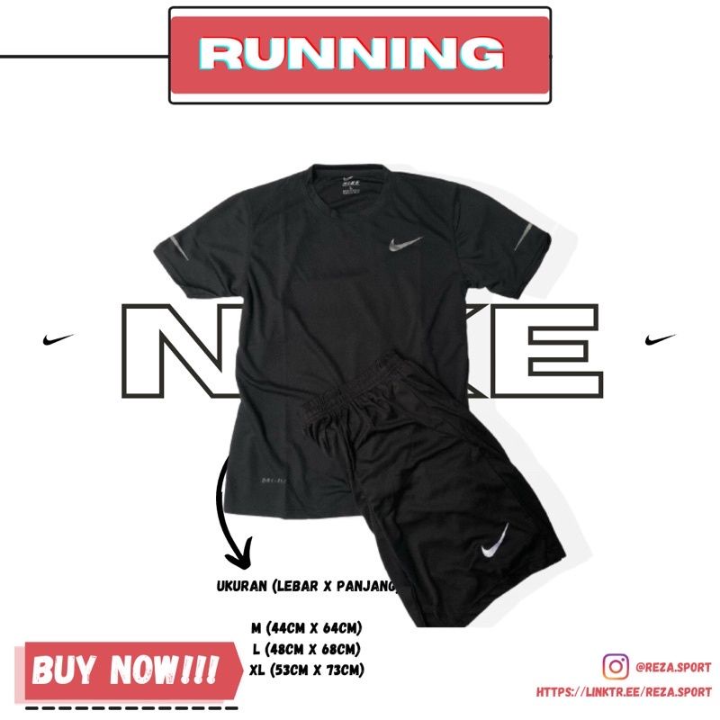 Setelan Baju Olahraga Pria Running Gym Binsik lmport