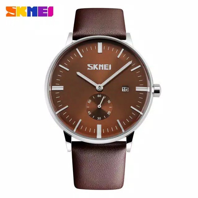 Jam Tangan Pria / Jam Tangan Kulit Analog / SKMEI 9083 Luxury Male genuine Leather Strap / SKMEI