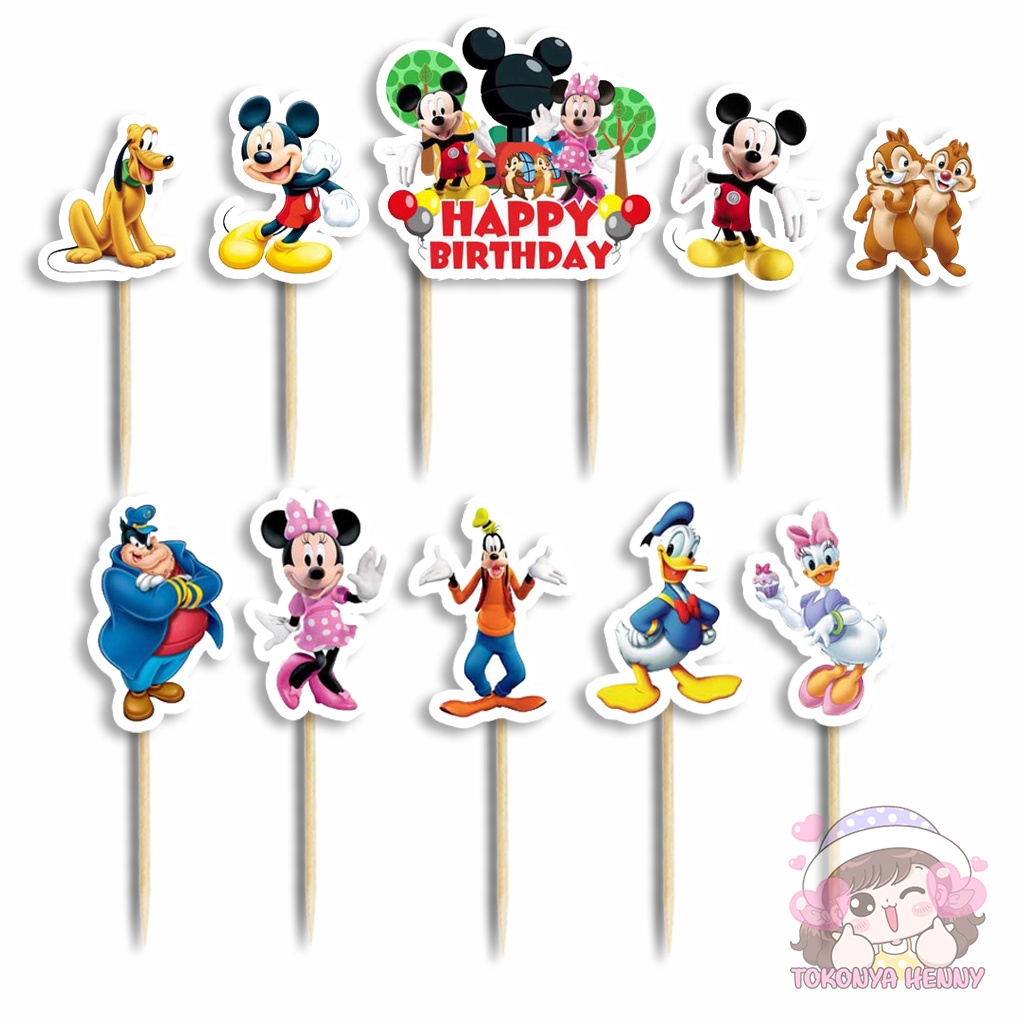 Topper Cake Hiasan Kue Ulang Tahun motif MICKEY MOUSE