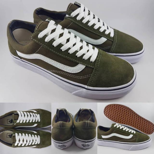 vans old skool army green