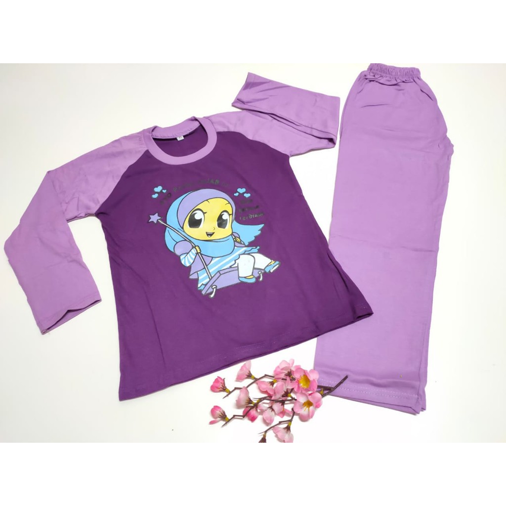 Baju muslim anak perempuan /Kaos Muslim anak perempuan / Stelan anak muslim