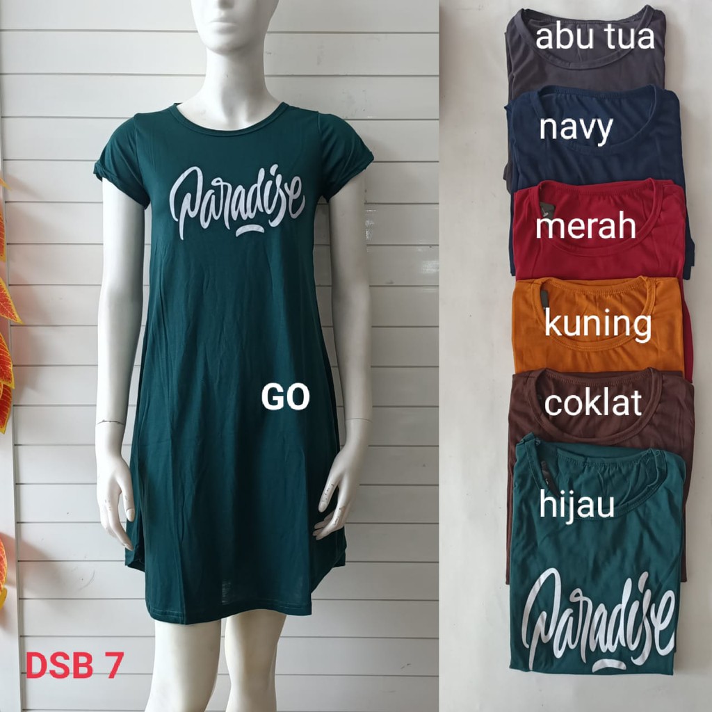 gof DS BEVERLY Dress Daster Wanita Casual Lengan Pendek