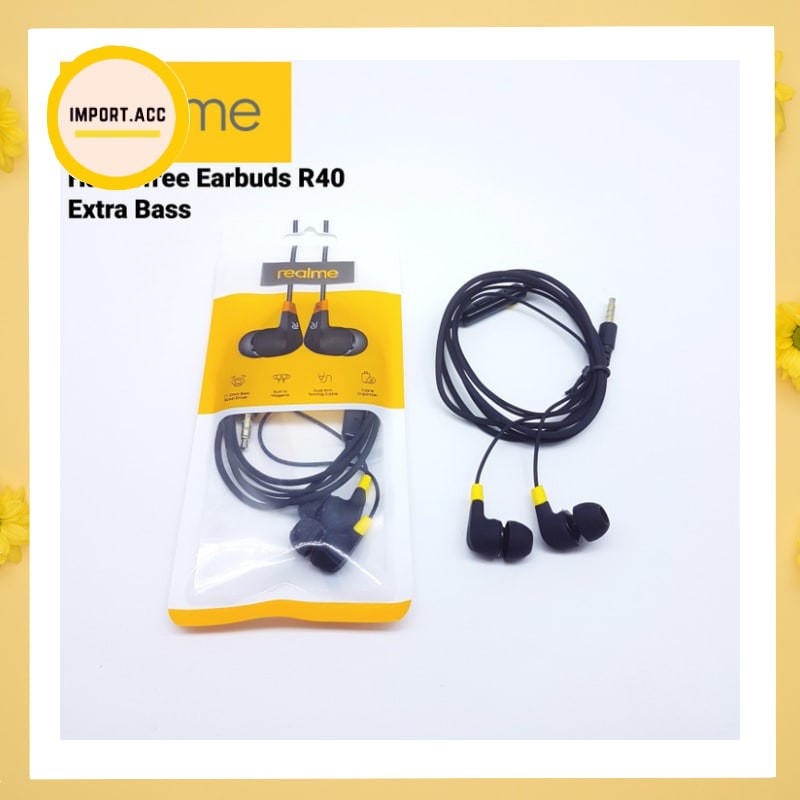 Headset / handsfree / earphone realme R40 realme super bass / earphone-headset high quality [import]